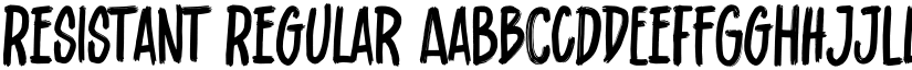 Resistant Regular font