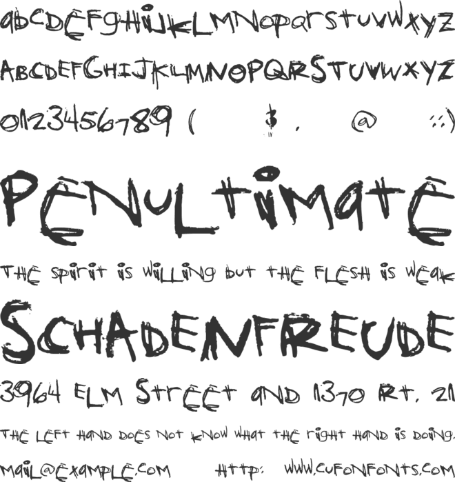 Orange Book font preview