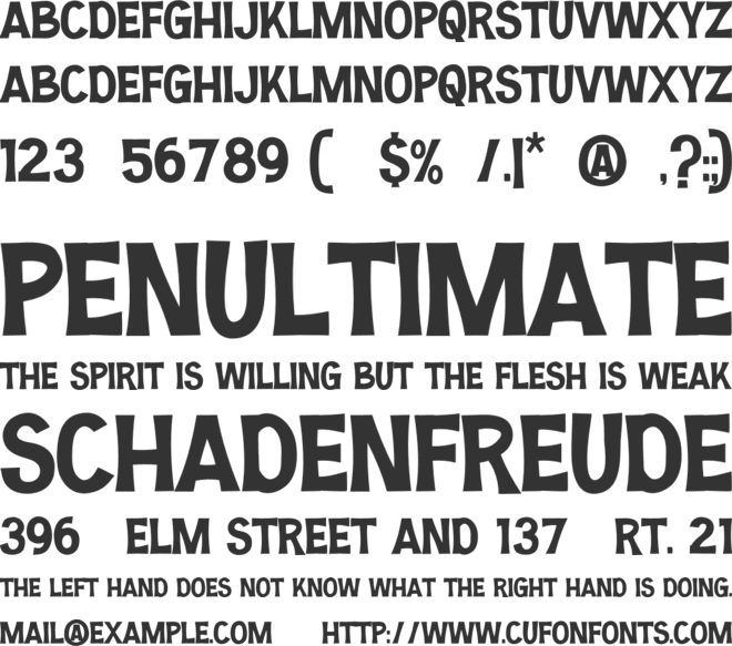 Pleasans font preview