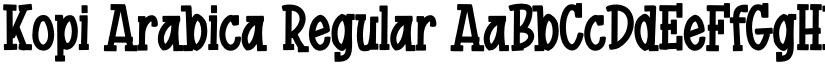 Kopi Arabica Regular font