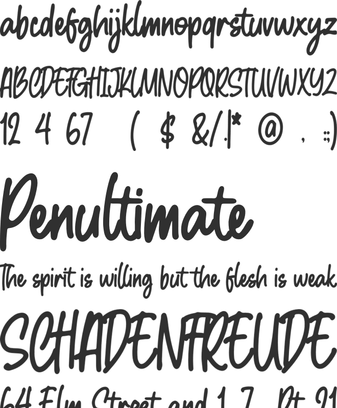 Hello Sweetday font preview