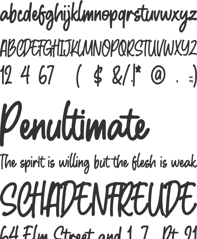 Hello Sweetday font preview