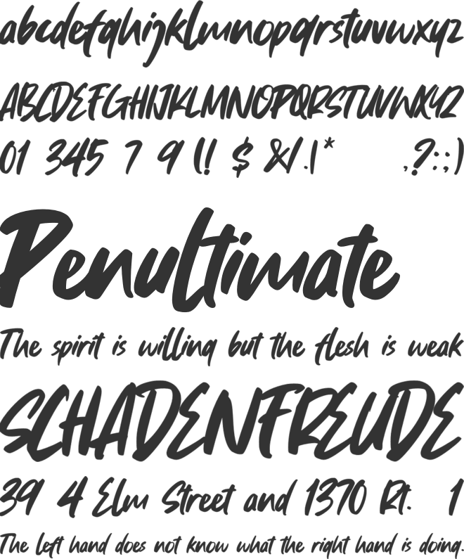 Fried Cassava font preview