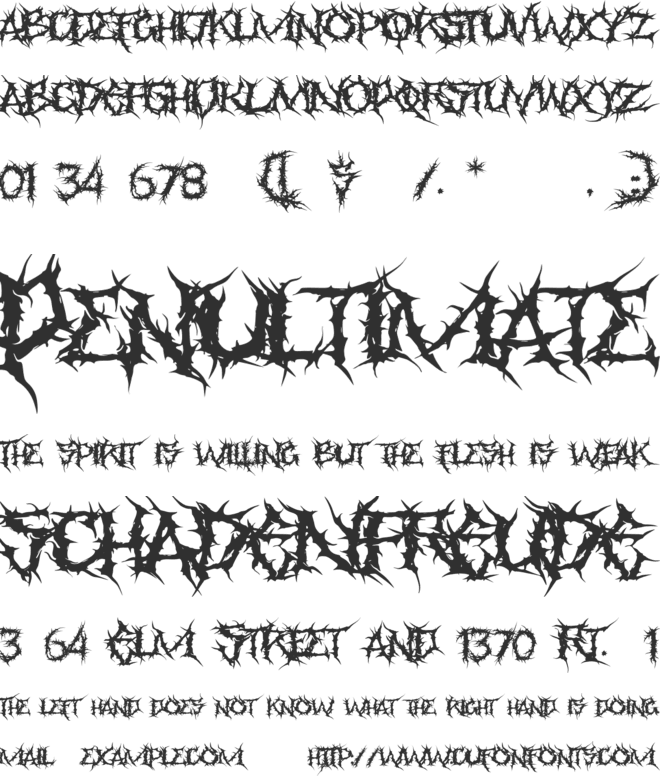 Faceless font preview