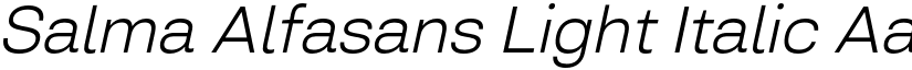 Salma Alfasans Light Italic font