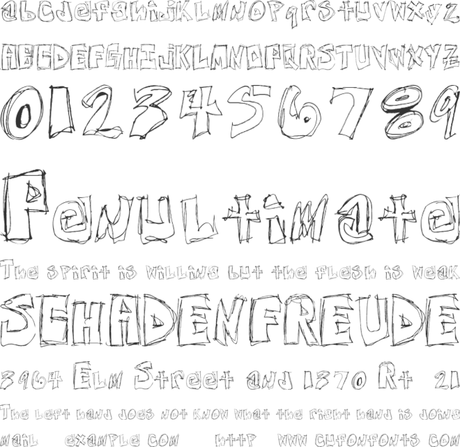 Free Nights and Weekends font preview
