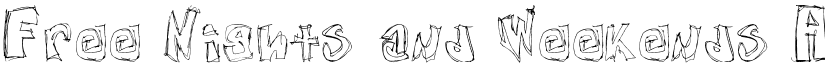 Free Nights and Weekends font