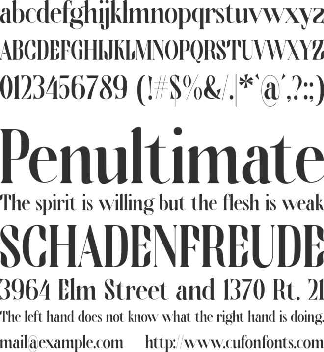 Wingfead font preview