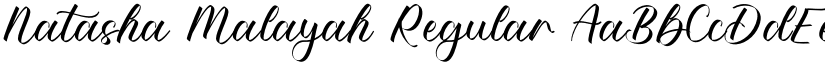 Natasha Malayah Regular font