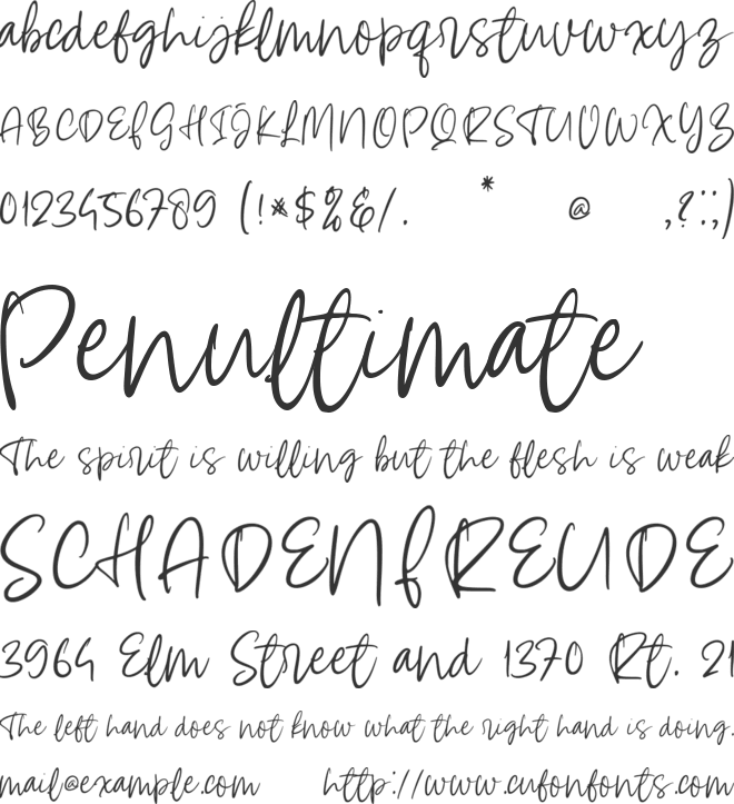Alyssum font preview