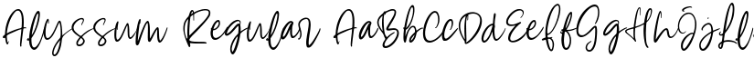 Alyssum Regular font