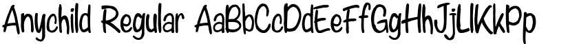Anychild Regular font