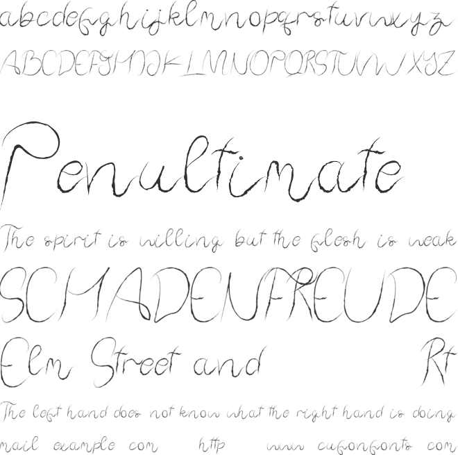Wolven Shevana Demo font preview