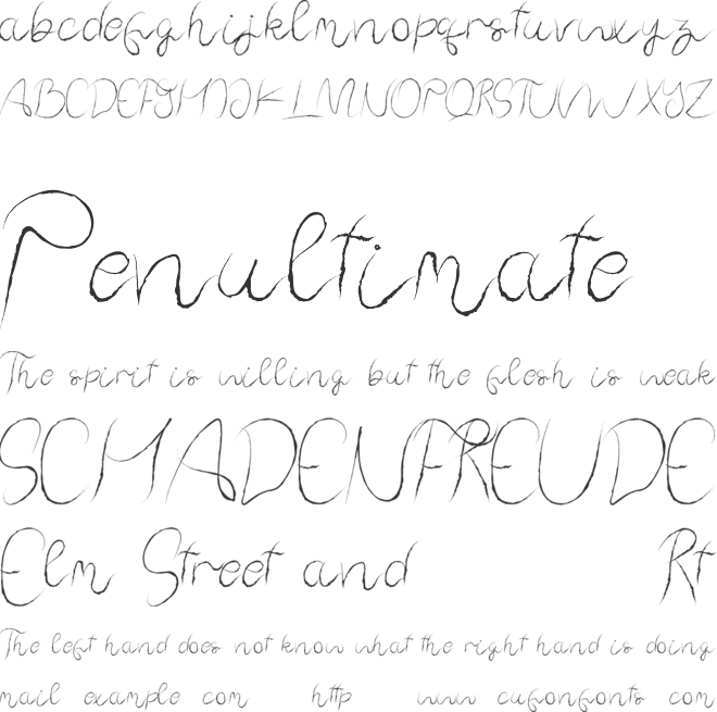 Wolven Shevana Demo font preview