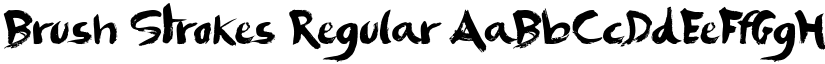Brush Strokes Regular font