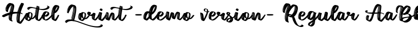 Hotel Lorint -demo version- Regular font