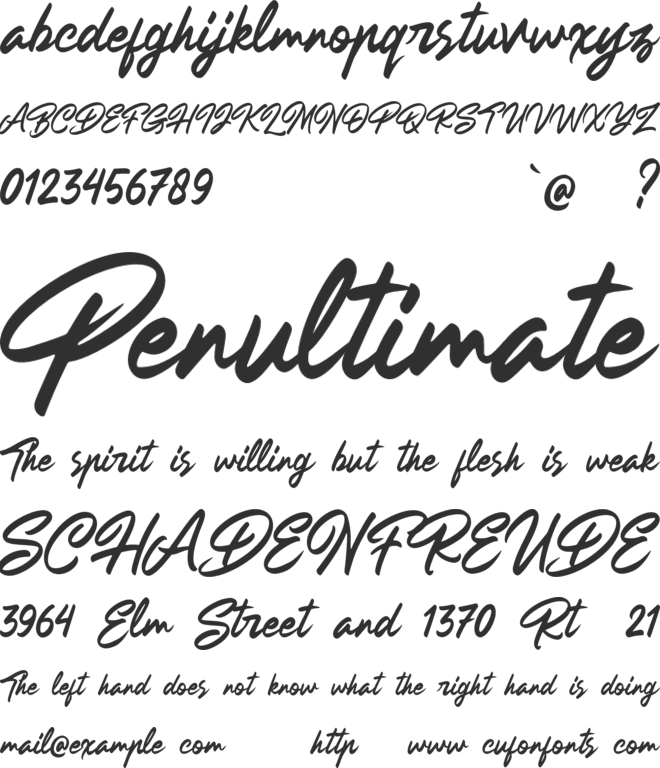 Shining On Demo font preview