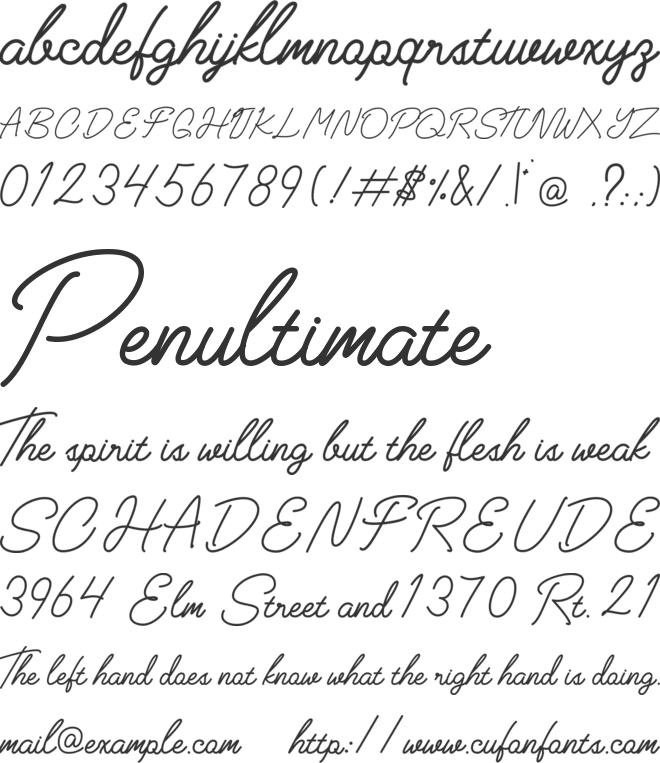 Heima font preview