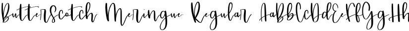 Butterscotch Meringue Regular font