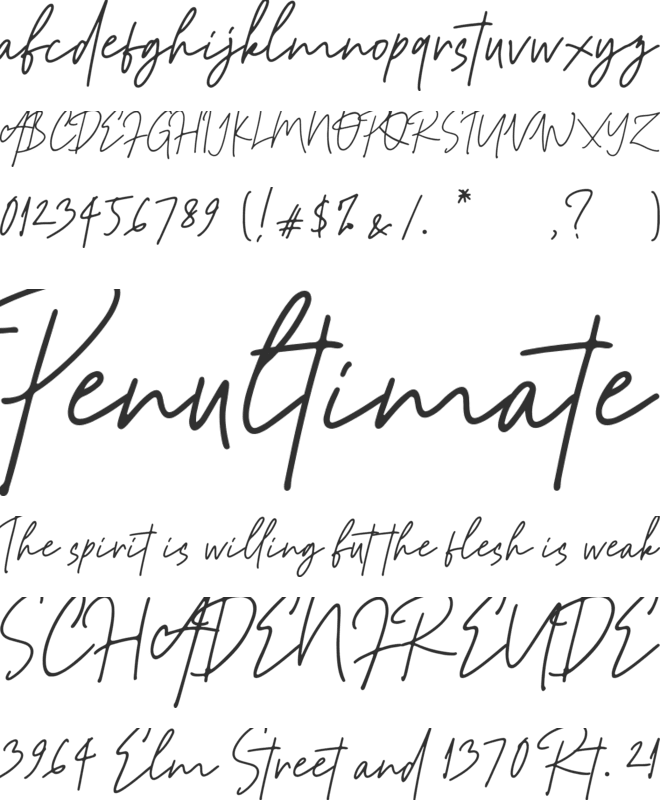 Sandhalle font preview