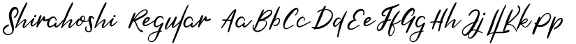 Shirahoshi Regular font
