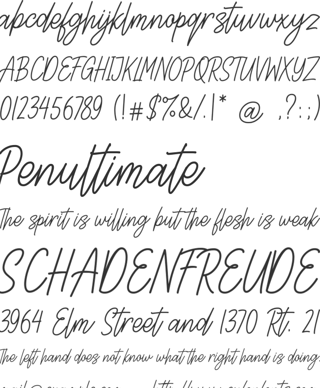 Lettia Demo font preview