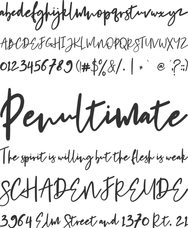 Chantelle font preview