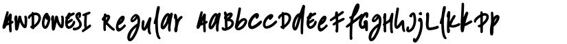 ANDONESI Regular font