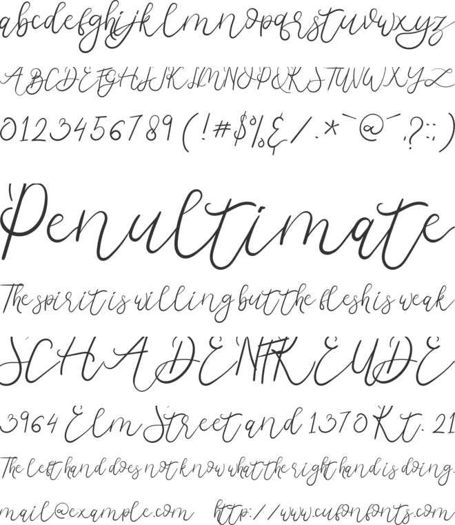 Melburn font preview