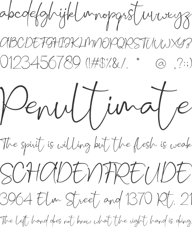 Sheryl (Demo) font preview