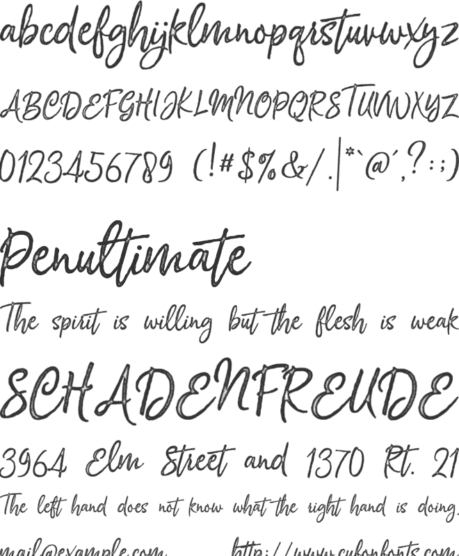 Silentmind Rough font preview