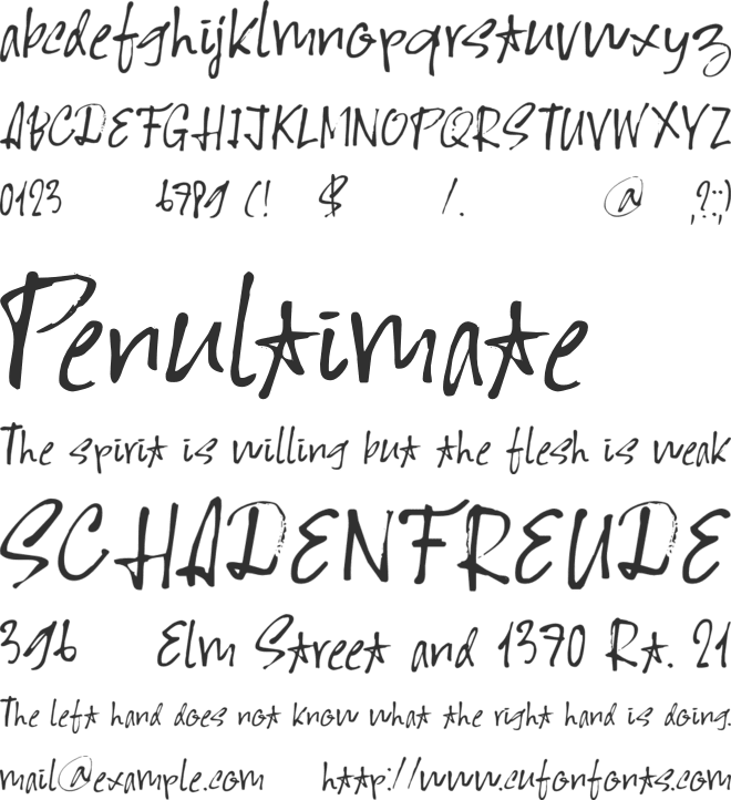 Scapegoat DEMO font preview
