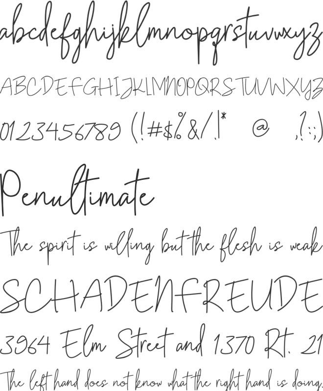 Gunung Pring font preview
