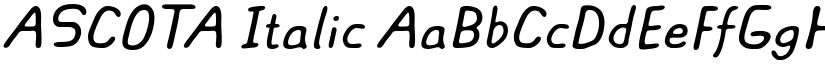 ASCOTA Italic font