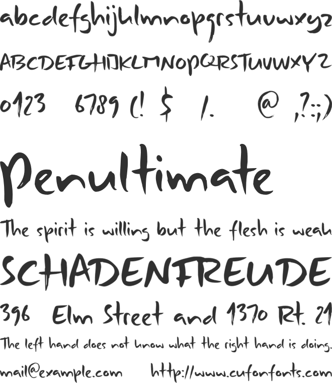 DK Combustible font preview