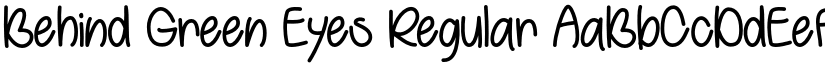 Behind Green Eyes font download