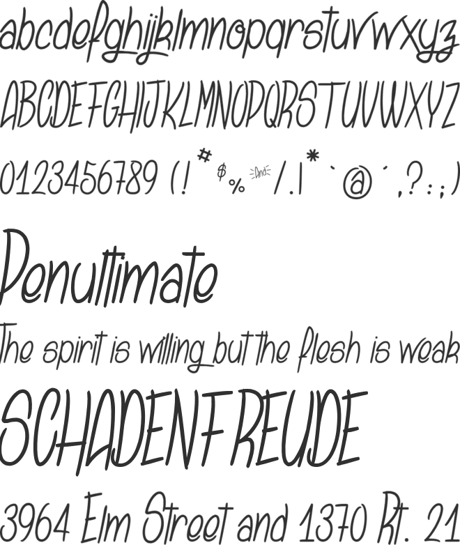 Sansaul Petronika font preview