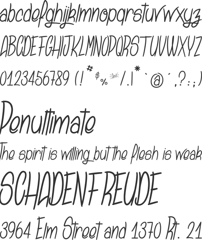 Sansaul Petronika font preview