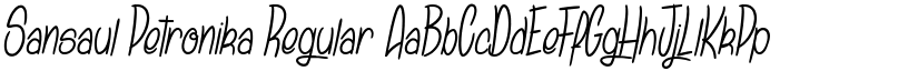 Sansaul Petronika Regular font