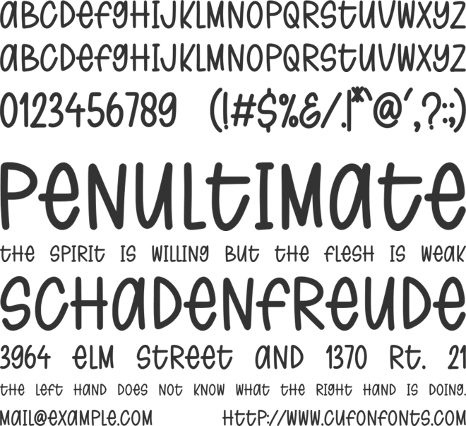 Lumilkys font preview