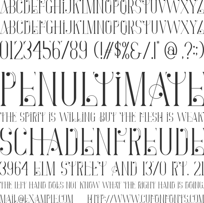 Largely Elegant font preview
