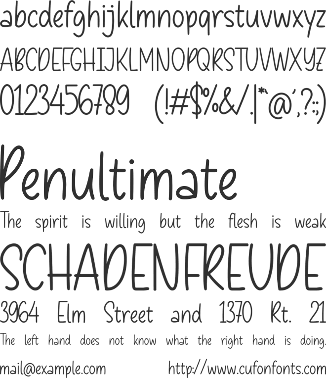 Malpicamoln font preview