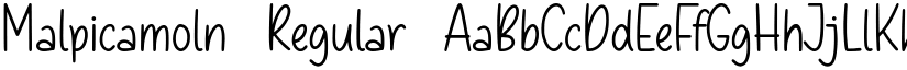 Malpicamoln font download