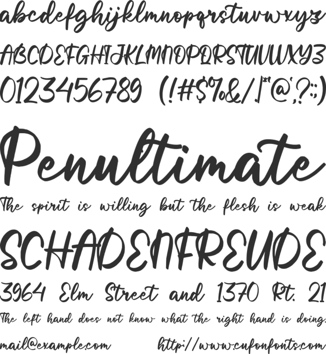 Hicktoryna font preview
