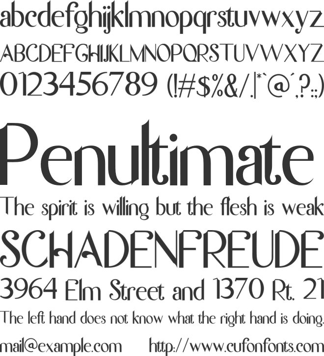 Gaftora font preview