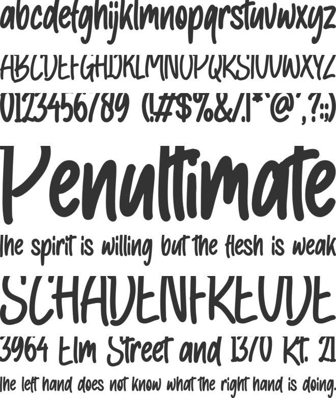 Miracle Boy font preview