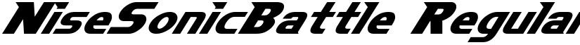 NiseSonicBattle Regular font