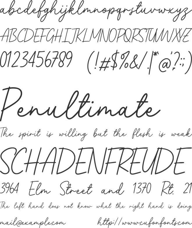 Amrinnatica font preview