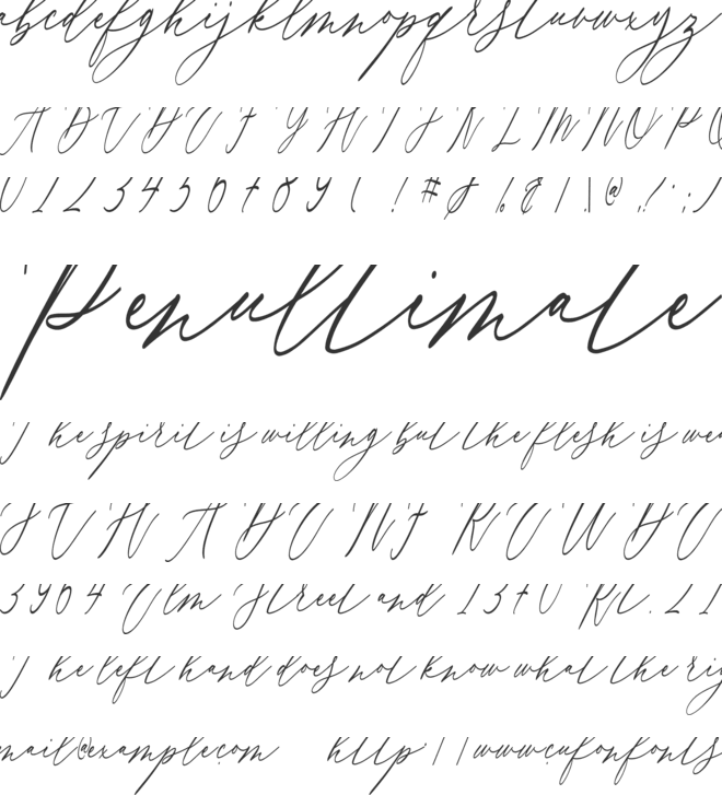 Virandia font preview
