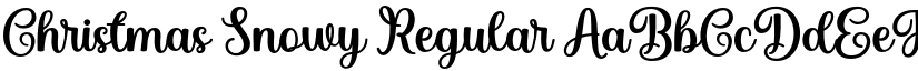 Christmas Snowy Regular font